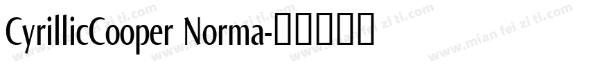 CyrillicCooper Norma字体转换